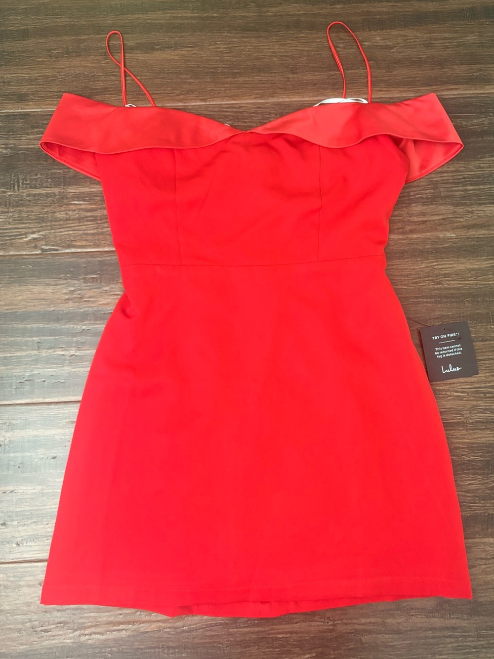 NWT* Lulu’s Truly Enticing Off-the-Shoulder Mini Dress